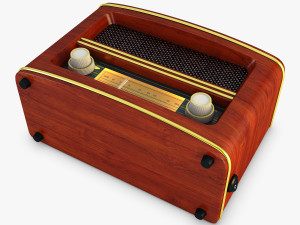 retro radio auna belle 3D Model