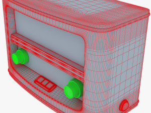 retro radio auna belle 3D Model