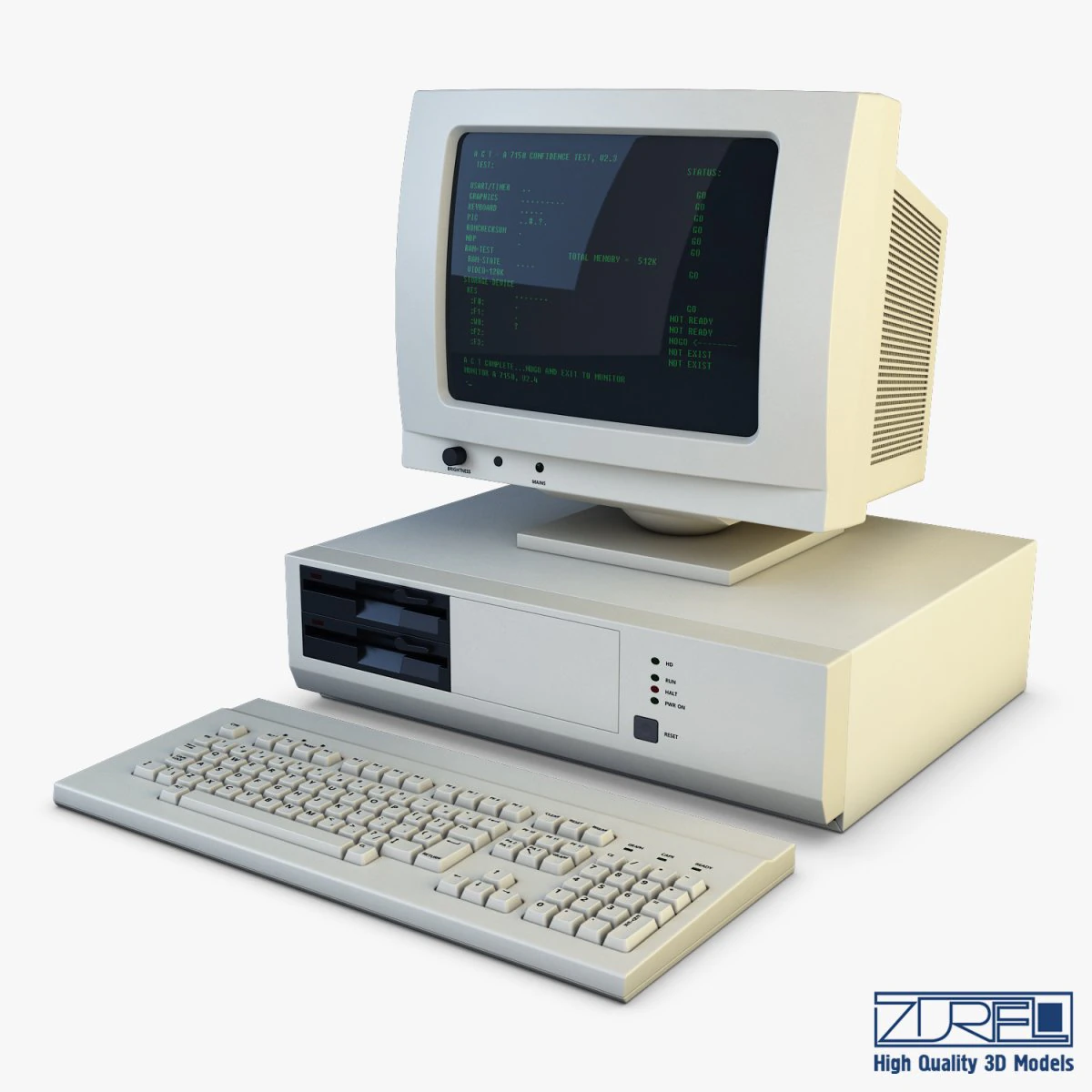 personal computer v 1 3D Model .c4d .max .obj .3ds .fbx .stl .blend 