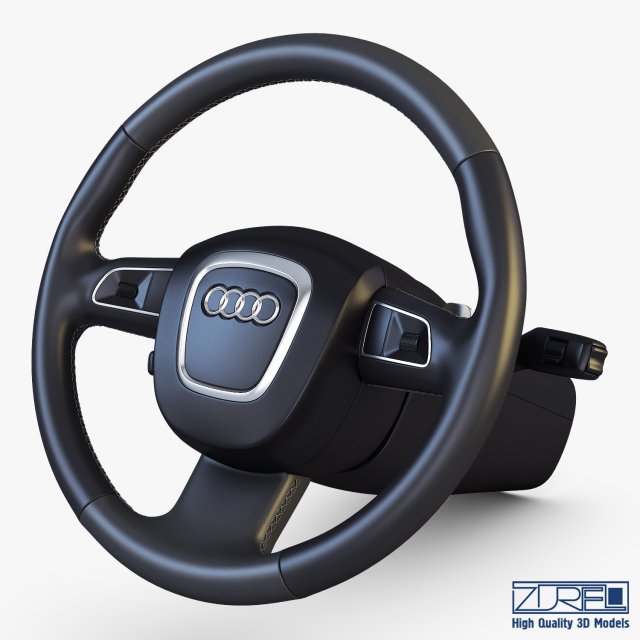 steering wheel audi q7 patrick hellmann 3D Model .c4d .max .obj .3ds .fbx .stl .blend 