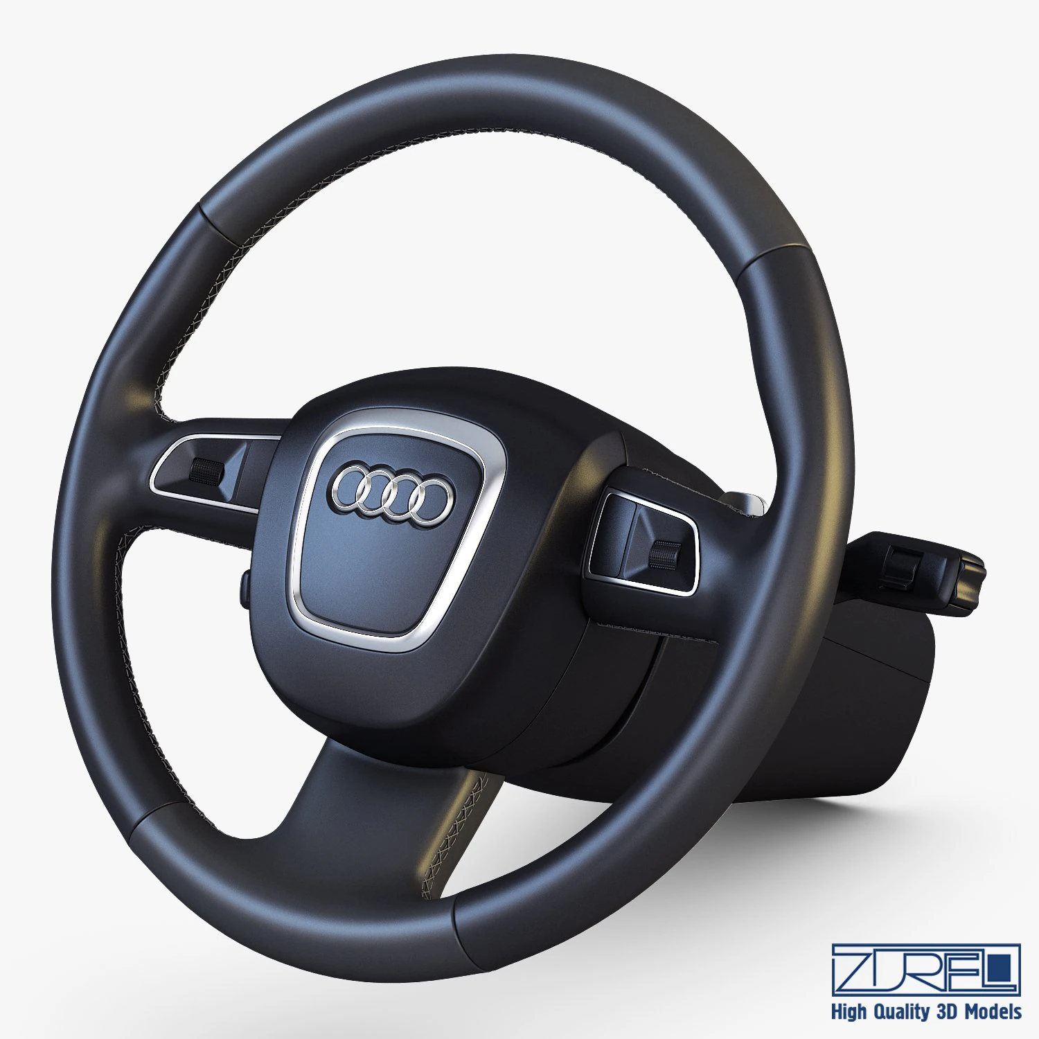 steering wheel audi q7 patrick hellmann 3D Model .c4d .max .obj .3ds .fbx .stl .blend 