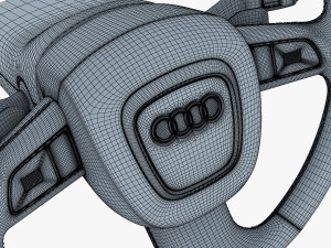 steering wheel audi q7 patrick hellmann 3D Model