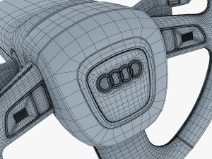 steering wheel audi q7 patrick hellmann 3D Model
