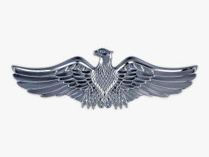 eagle insignia chrome 3D Model