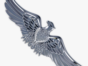 eagle insignia chrome 3D Модель