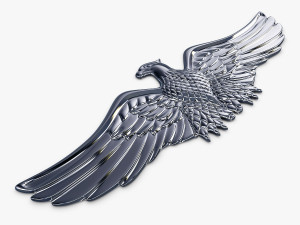 eagle insignia chrome 3D Модель