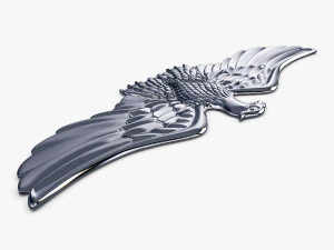 eagle insignia chrome 3D Model