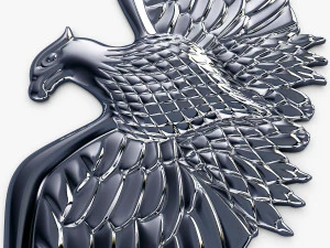eagle insignia chrome 3D Model