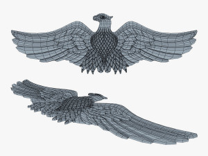 eagle insignia chrome 3D Модель