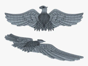 eagle insignia chrome 3D Model