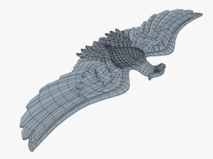 eagle insignia chrome 3D Модель