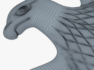 eagle insignia chrome 3D Модель