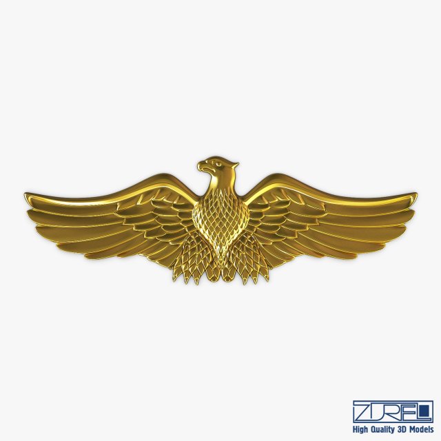 eagle insignia gold 3D-Modell .c4d .max .obj .3ds .fbx .stl .blend 