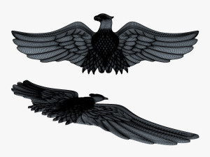 eagle insignia gold 3D-Modell