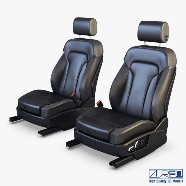 car seat front 3D Model .c4d .max .obj .3ds .fbx .stl .blend 