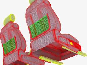 car seat front 3D Model