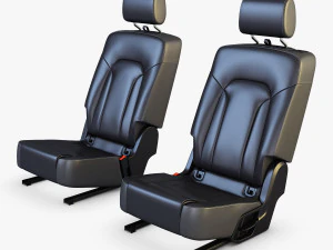 汽车座椅后部 3D 模型