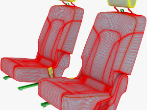 car seat rear 3Dモデル