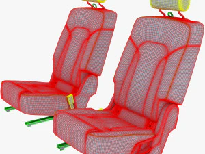 car seat rear 3D Model