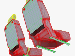 car seat rear 3D Model