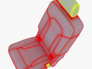 car seat rear 3D Model