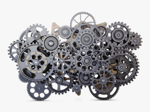 gear mechanism low poly v 1 Model 3D