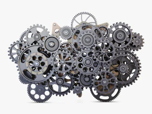 gear mechanism low poly v 1 3D Model