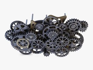 gear mechanism low poly v 1 Model 3D