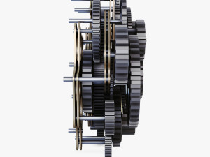 gear mechanism low poly v 1 Model 3D