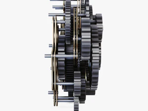gear mechanism low poly v 1 3D Model