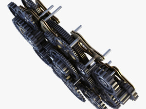 gear mechanism low poly v 1 Model 3D