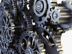 gear mechanism low poly v 1 Model 3D