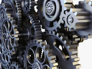 gear mechanism low poly v 1 3D Model