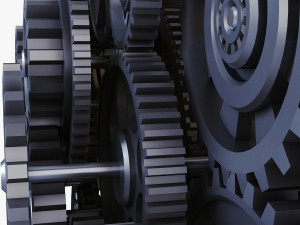 gear mechanism low poly v 1 Model 3D