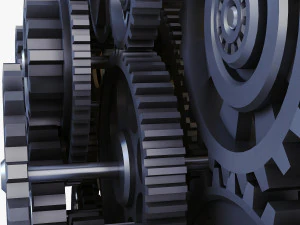 gear mechanism low poly v 1 3D Model
