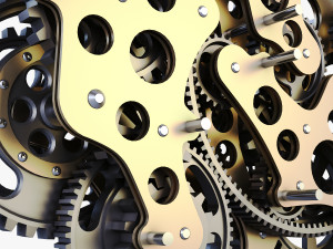 gear mechanism low poly v 1 Model 3D