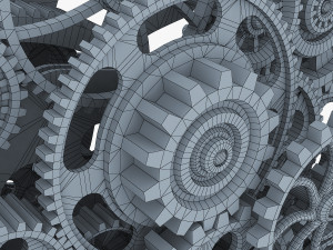 gear mechanism low poly v 1 Model 3D