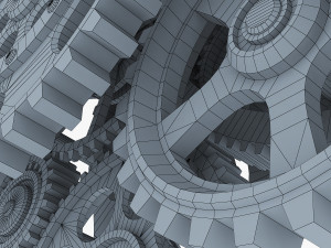 gear mechanism low poly v 1 Model 3D