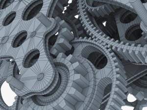 gear mechanism low poly v 1 3D Model