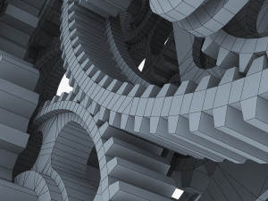 gear mechanism low poly v 1 Model 3D