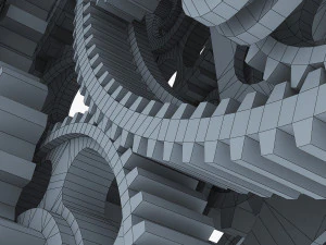gear mechanism low poly v 1 3D Model