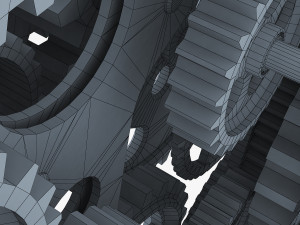 gear mechanism low poly v 1 Model 3D