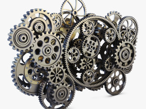 gear mechanism low poly v 2 3D Model