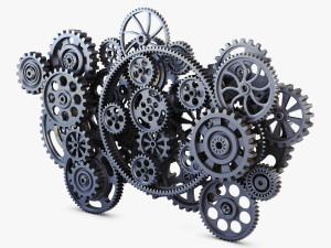 gear mechanism low poly v 2 3D-Modell