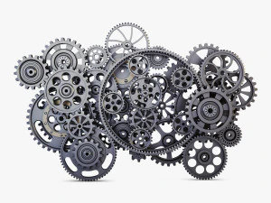 gear mechanism low poly v 2 3D Model