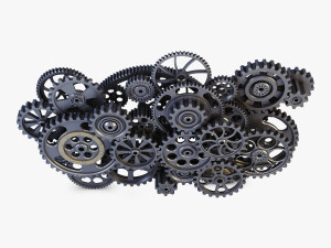 gear mechanism low poly v 2 3D-Modell