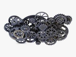gear mechanism low poly v 2 3D Model