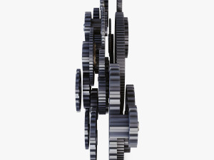 gear mechanism low poly v 2 3D-Modell