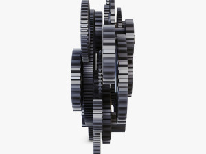 gear mechanism low poly v 2 3D-Modell