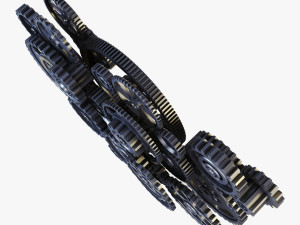 gear mechanism low poly v 2 3D-Modell